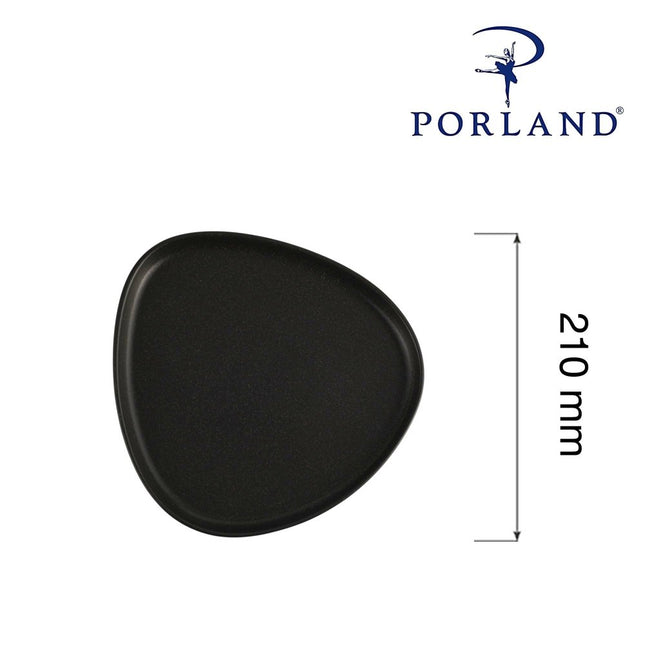Triangular Plate Coal, 210mm - hospitality