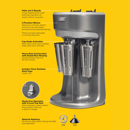 Triple-Spindle Drink Mixer, 318x229x(H)521mm - hospitality
