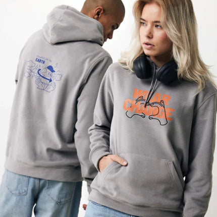 Trivo recycled polyester microfleece hoodie - hospitality
