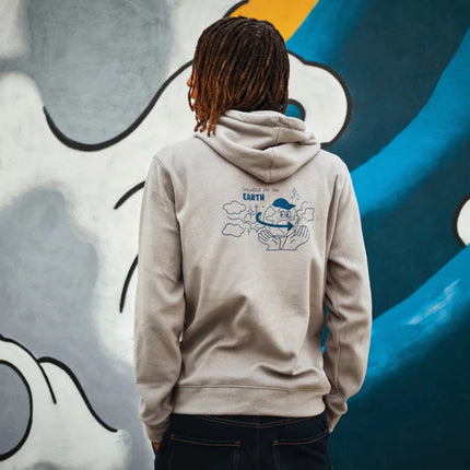 Trivo recycled polyester microfleece hoodie - hospitality