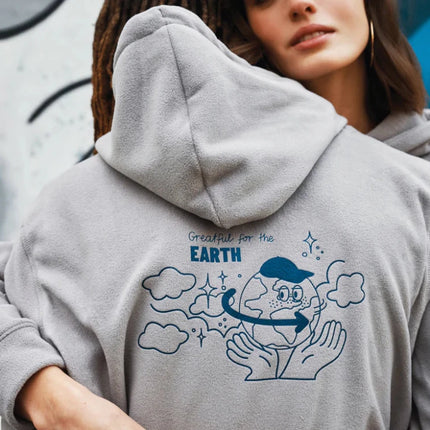 Trivo recycled polyester microfleece hoodie - hospitality