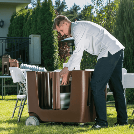 Trolley for plates, 930x720x(H)800mm - hospitality