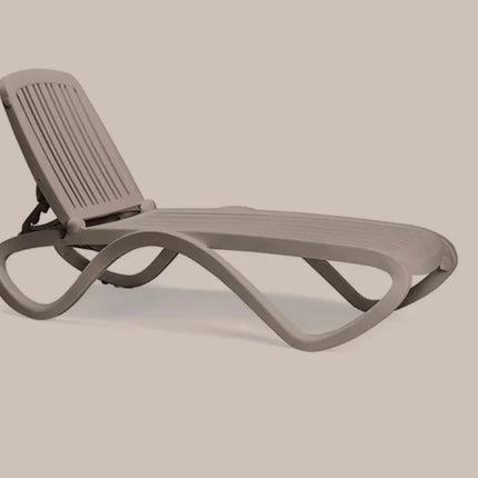 Tropico Sun Lounger Stackable Outdoor Recliner with Wheels - hospitality