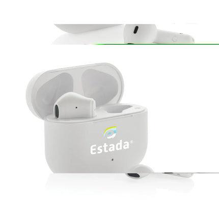 Tunevo RCS recycled plastic wireless earbuds - hospitality