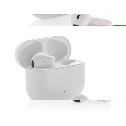 Tunevo RCS recycled plastic wireless earbuds - hospitality