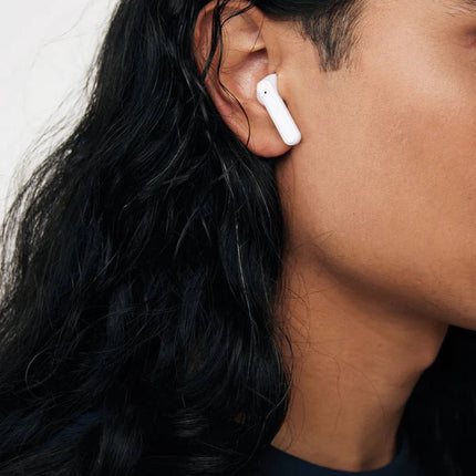 Tunevo RCS recycled plastic wireless earbuds - hospitality