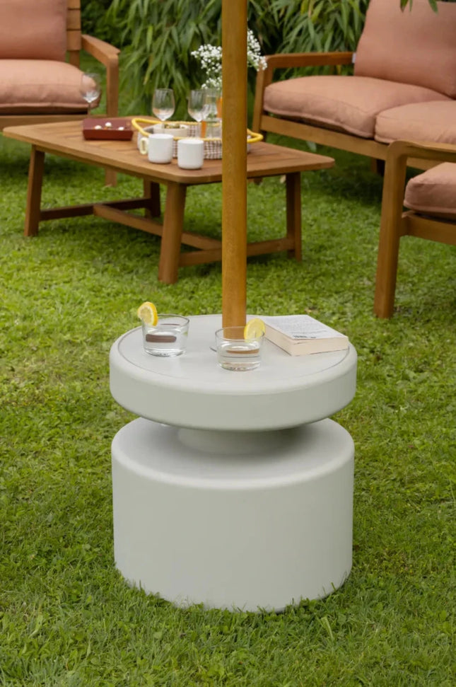 Universal Moulded Parasol Base with Storage - hospitality