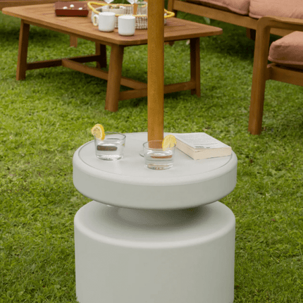 Universal Moulded Parasol Base with Storage - hospitality