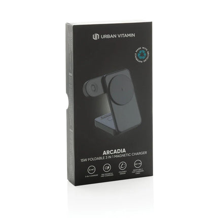 Urban Vitamin Arcadia RCS rplastic 15W 3in1 magnetic charger - hospitality