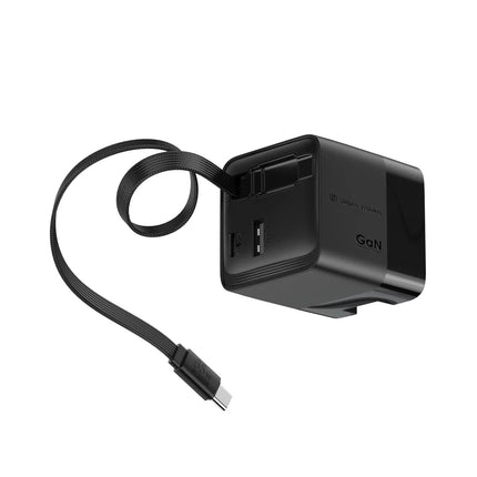 Urban Vitamin Mendocino 65W GaN charger retractable cable - hospitality