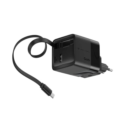 Urban Vitamin Mendocino 65W GaN charger retractable cable - hospitality