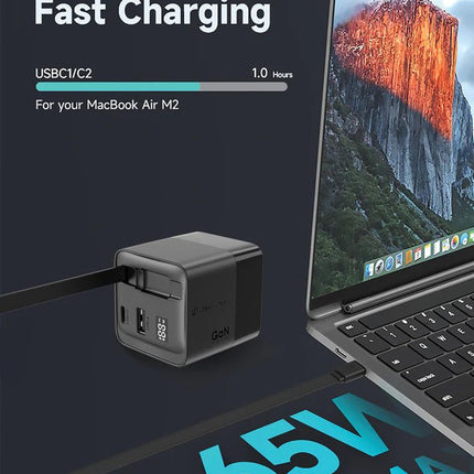 Urban Vitamin Mendocino 65W GaN charger retractable cable - hospitality