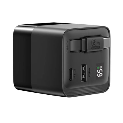 Urban Vitamin Mendocino 65W GaN charger retractable cable - hospitality