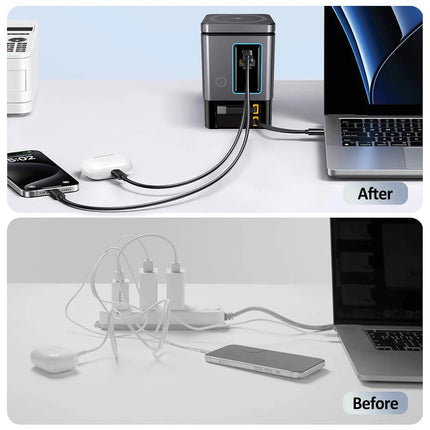 Urban Vitamin Sacramento 105W GAN charger+retractable cables - hospitality