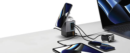 Urban Vitamin Sacramento 105W GAN charger+retractable cables - hospitality