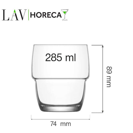 Valetta Whiskey Glass 285 ml - Distinctive Stackable Glassware For Standout Cocktails - hospitality