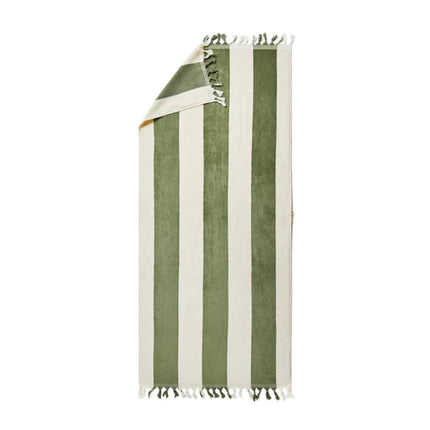 Valmer Luxe Cotton Beach Towel With Tassels - hospitality
