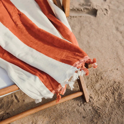 Valmer Luxe Cotton Beach Towel With Tassels - hospitality