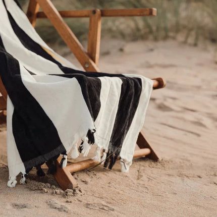 Valmer Luxe Cotton Beach Towel With Tassels - hospitality