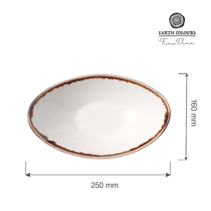 Vanilla boat bowl, 250x160mm - hospitality