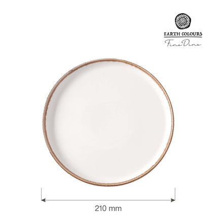Vanilla high edge plate, 210mm - hospitality