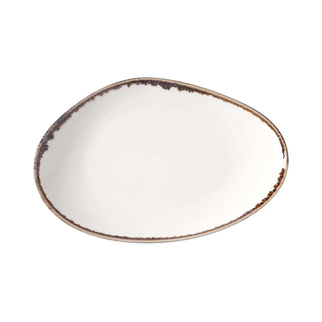 Vanilla organic shape plate, 350x210mm - hospitality