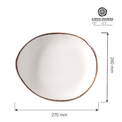 Vanilla presentation plate, 240x270mm - hospitality