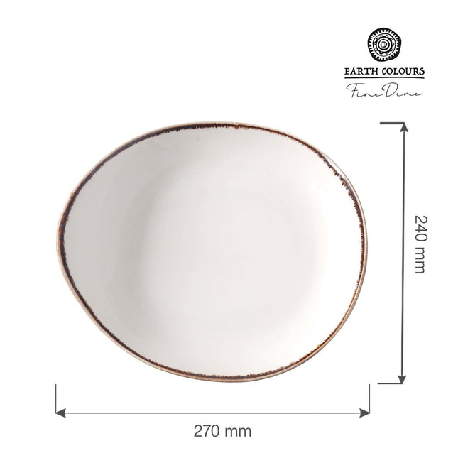 Vanilla presentation plate, 240x270mm - hospitality