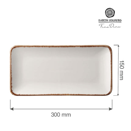 Vanilla rectangular plate, 300x150mm - hospitality