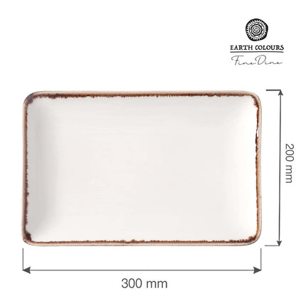 Vanilla rectangular plate, 300x200mm - hospitality
