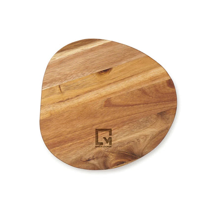 Veia Collection Small Serving Board S Handcrafted FSC Acacia Wood With Organic Shape Edges - hospitality