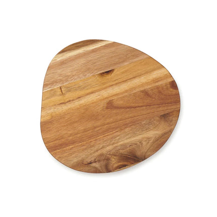 Veia Collection Small Serving Board S Handcrafted FSC Acacia Wood With Organic Shape Edges - hospitality