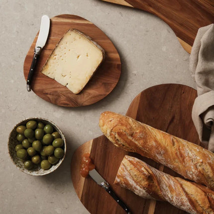 Veia Collection Small Serving Board S Handcrafted FSC Acacia Wood With Organic Shape Edges - hospitality