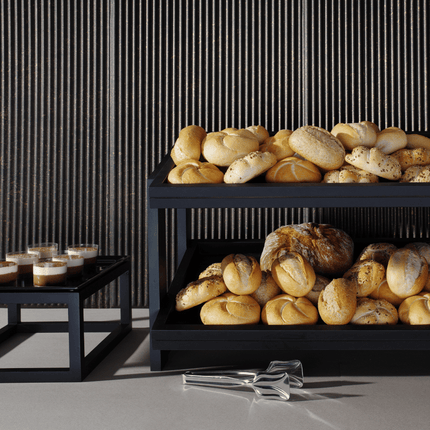 Vetro Black Glass Tray GN 1/1 - Elegant Buffet Presentation For Restaurants And Events - hospitality