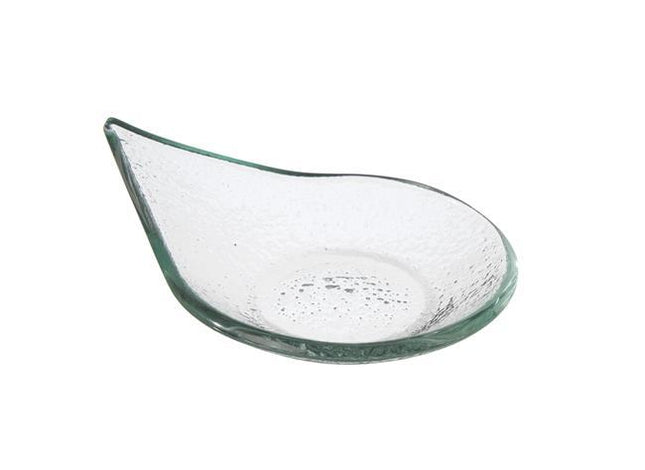 Fine Dine Vetro Fingerfood Rain Drop Transparent Glass Dish 80x100mm - Elegant Raindrop Shaped Presentation for Buffets, Ireland