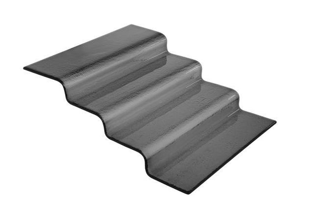 Vetro Four-Step Black Glass Buffet Stairs - Professional Display Riser For Elevating Buffet Presentations - hospitality