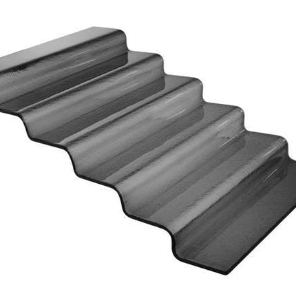 Vetro six-step black glass buffet stairs, 600x455x(H)240mm - hospitality