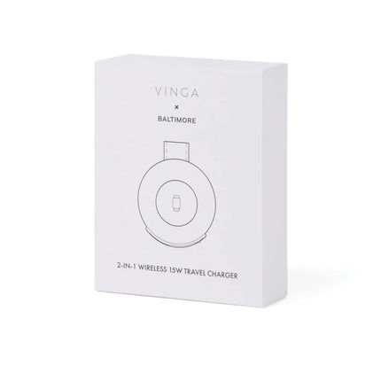 VINGA Baltimore RCS 2 in 1 Wireless 15W Travel Charger - hospitality
