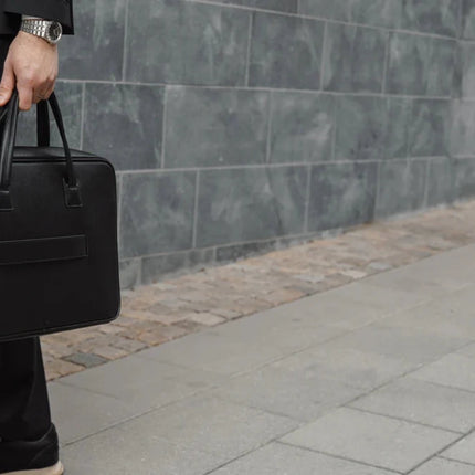 Vinga Bermond RCS Leather Laptop Briefcase Exquisite Craftsmanship From The Bermond Collection - hospitality