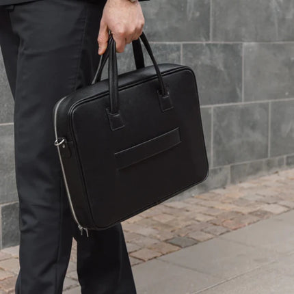 Vinga Bermond RCS Leather Laptop Briefcase Exquisite Craftsmanship From The Bermond Collection - hospitality