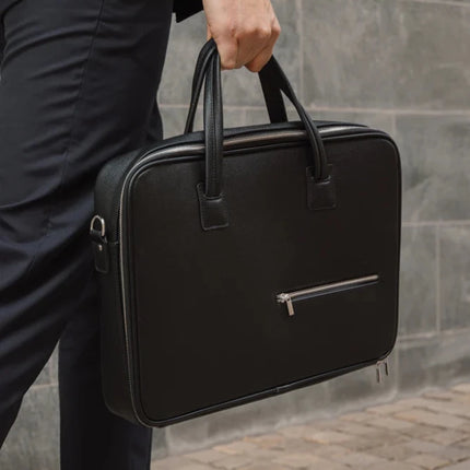 Vinga Bermond RCS Leather Laptop Briefcase Exquisite Craftsmanship From The Bermond Collection - hospitality