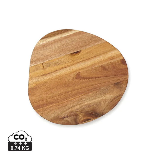 Veia Collection Small Serving Board S Handcrafted FSC Acacia Wood With Organic Shape Edges