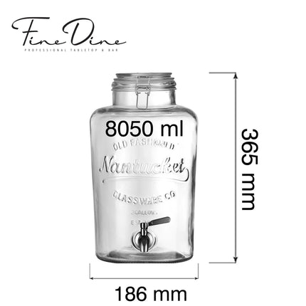 Vision drink dispenser with stainless steel tap, 8050ml - hospitality