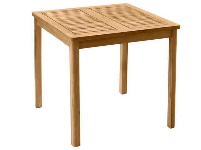 Vlaemynck Ibiza Solid Teak Dining Table 80 × 80 cm – Contract Grade - CWDH