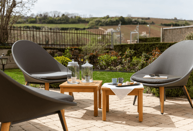 Vlaemynck Ibiza Solid Teak Low Table 45 × 45 cm – Contract Grade - CWDH