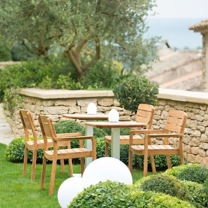 Vlaemynck Lodge Solid Teak Stacking Chair – Contract Grade - CWDH