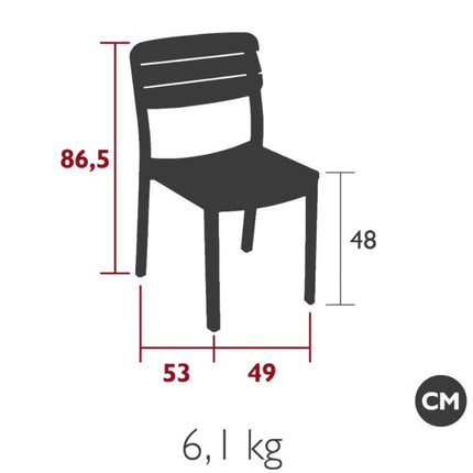 Vlaemynck Lodge Solid Teak Stacking Chair – Contract Grade - CWDH
