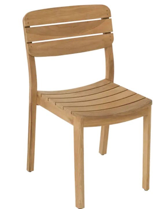 Vlaemynck Lodge Solid Teak Stacking Chair – Contract Grade - CWDH