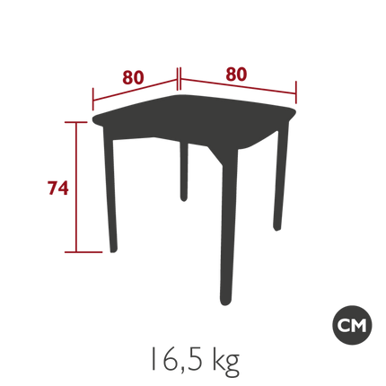 Vlaemynck Lodge Teak Dining Table 80 × 80 cm – Contract Grade - CWDH
