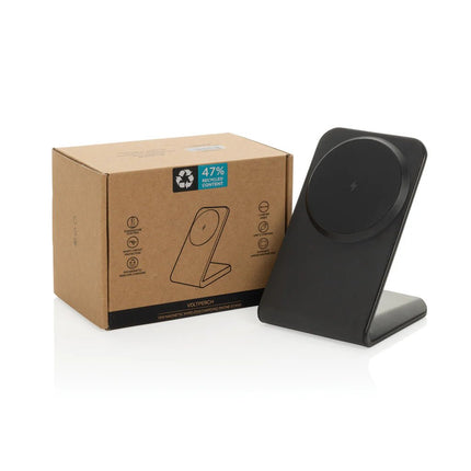 VoltPerch RCS recycled plastic 15W magnetic wireless charger - hospitality